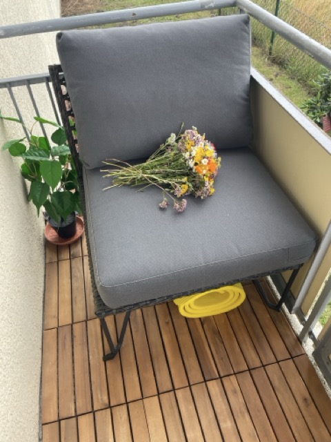 Flowers on the chair