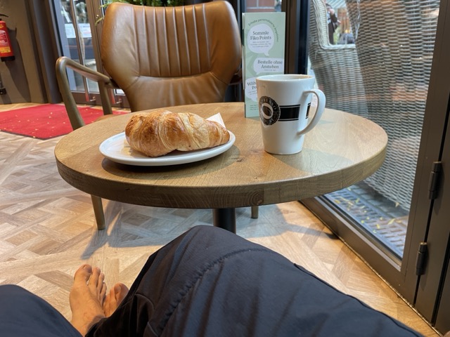 Coffee with croissant