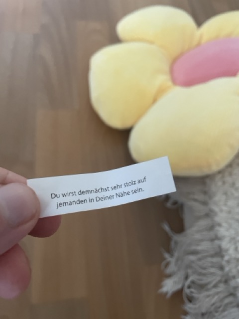 A saying in a fortune cookie