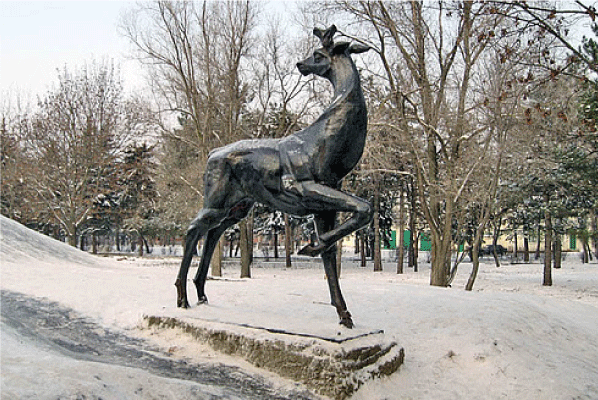 Deer statue in Azov