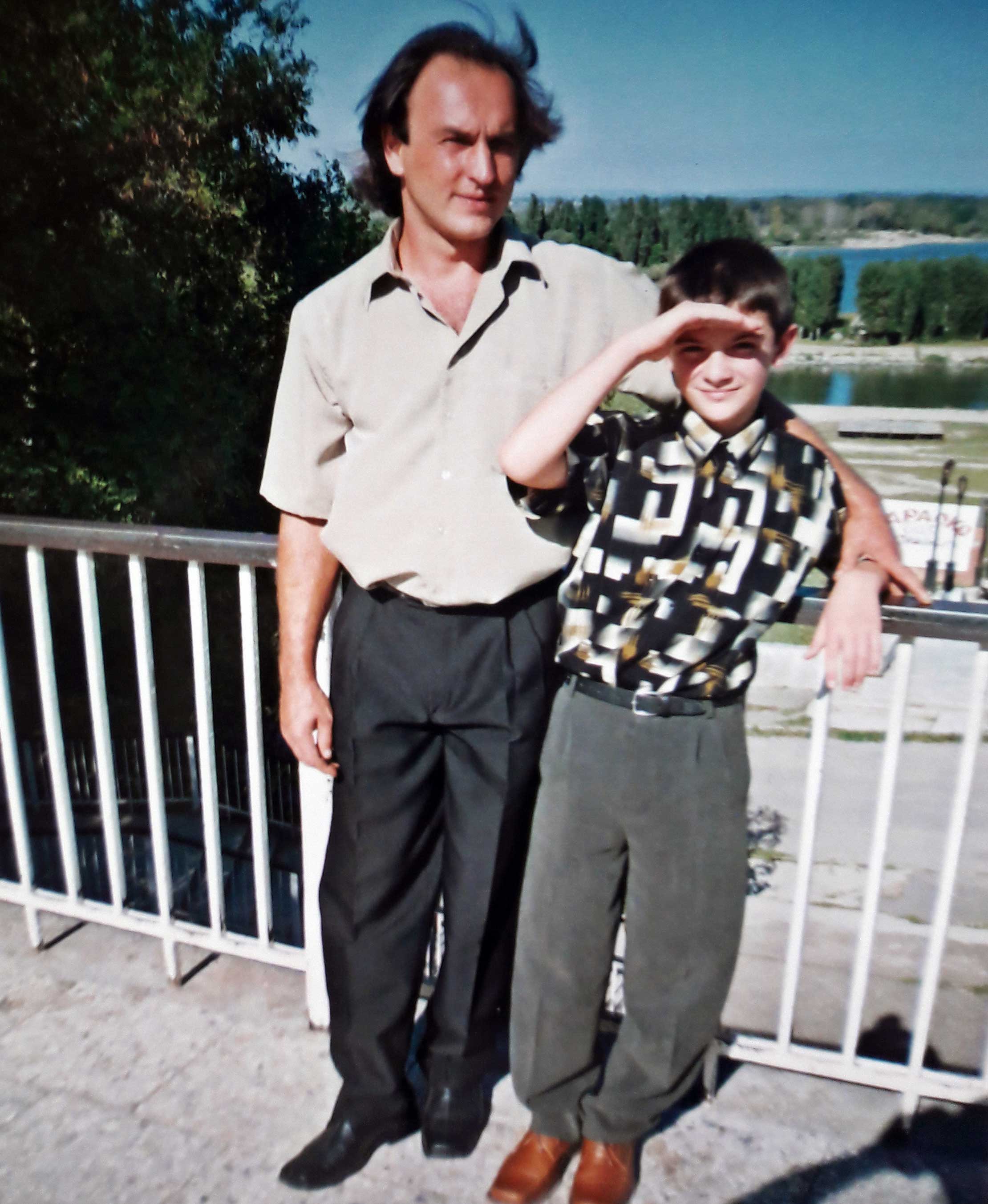 Alexander Fufaev with his uncle